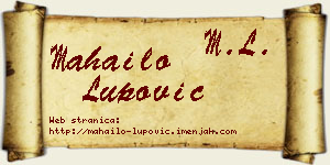Mahailo Lupović vizit kartica